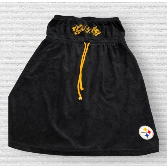 Pittsburgh Steelers NFL Team Apparel Black Strapless Tube Dress Small NW - Picture 3 of 8